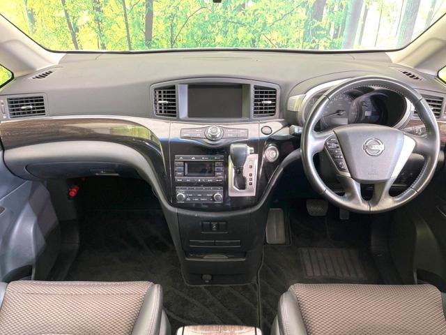 エルグランド ２５０ハイウェイスター　両側電動ドア　純正ＳＤナビ　後席モニター　全周囲カメラ　禁煙車　電動リアゲート　ハーフレザーシート　ドラレコ　スマートキー　ＨＩＤヘッド　ビルトインＥＴＣ　純正１８インチアルミ　デュアルエアコン（2枚目）