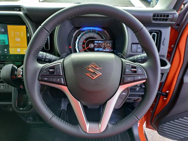 ハスラー タフワイルドターボ 全方位モニター 9インチナビ スズキコネクト ターボ セーフティサポート 360°プレミアムUV&IRカットガラス ルーフレール 15インチアルミホイール 本革巻ハンドル 試乗車あがり 新車保証継承(11枚目)