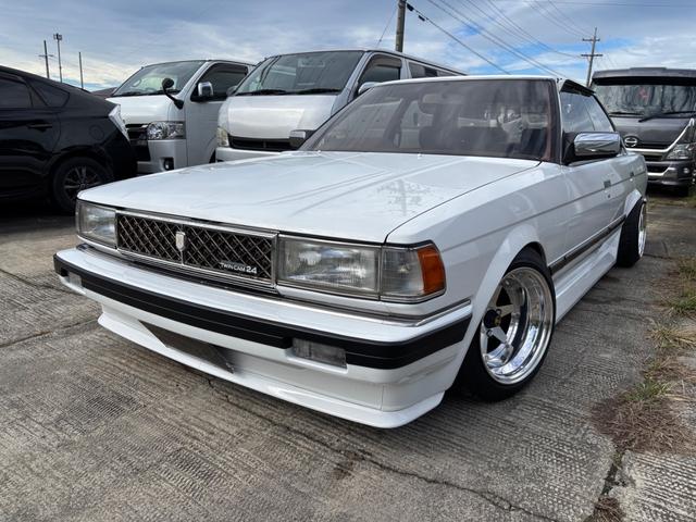 チェイサー アバンテ　ツインカム２４　純正５速ＭＴ　Ｆスポイラー　サイドステップ　スリットスポイラー　Ｒオーバーフェンダー　ロンシャンリアル３Ｐ１４インチ　車高調　トラストタコ足　純正ＯＰルーフバイザー　Ｔベルト交換済み（7枚目）