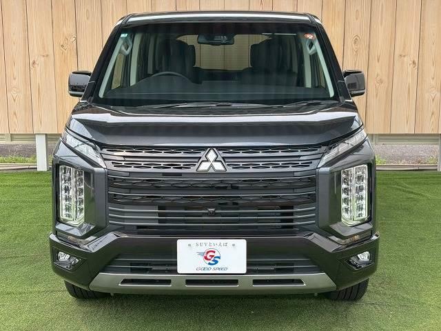 デリカＤ：５ シャモニー　登録済未使用車　オートステップ　７人乗り　両側パワースライド　ハーフレザー　全周囲カメラ　軽減ブレーキ　レーンキープ　電動リアゲート　シートヒーター　クルーズコントロール　ブラインドスポットモニター（3枚目）