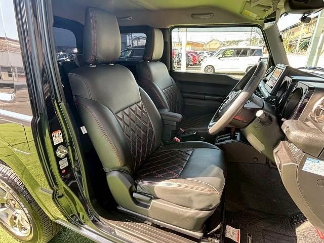 ジムニー XC 2本出しマフラー 社外テール 革調シートカバー メッキグリル 衝突軽減 レーンキープ クルーズコントロール LED スマートキー プッシュスタート ETC ドライブレコーダー シートヒーター(13枚目)