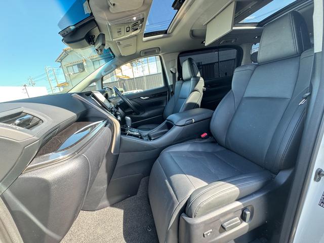 アルファード 2.5S Cパッケージ モデリスタエアロ 後席モニター サンルーフ デジタルインナーミラー 純正ディスプレイオーディオナビ フルセグTV CD/DVD ブラインドスポットモニター バックモニター スペアタイヤ シートヒーター(34枚目)