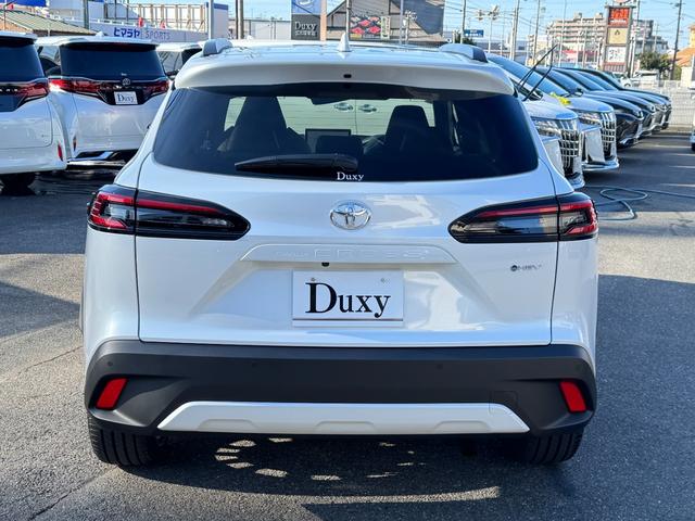 カローラクロス ハイブリッド Z パノラマルーフ パノラミックビューモニター パワーバックドア トヨタチームメイト アドバンストパーク ブラインドスポットモニター アダクティブハイビーム スペアタイヤ ドライブレコーダー シートヒータ(16枚目)