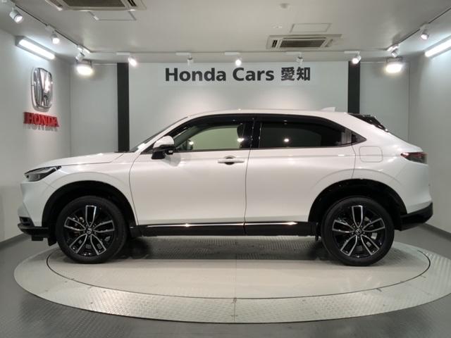 ヴェゼル ｅ：ＨＥＶ　Ｚ　Ｈ　ＳＥＮＳＩＮＧ　最長５年保証　ワンオ－ナ－　純正ナビ　ＴＶ　ＲカメラＢＴオ－ディオ　ドラレコ　ＥＴＣ　ＬＥＤライト　ＶＳＡ　シ－トヒ－タ－　クルコン　アルミ　スマ－トキ－　盗難防止装置　整備記録簿（46枚目）