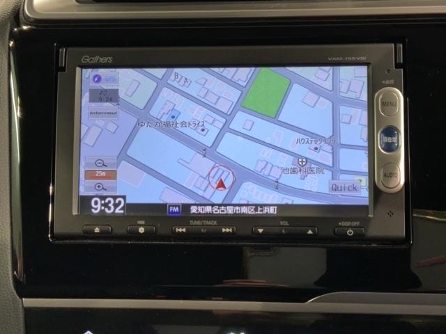 フィットハイブリッド Fパッケージ 1年保証 ワンオ-ナ- ナビVXM-155VSi TV Rカメラ BTオ-ディオ DVD ドラレコ LEDライト VSA アルミ スマ-トキ- 盗難防止装置 整備記録簿 AAC スペアキ-(3枚目)