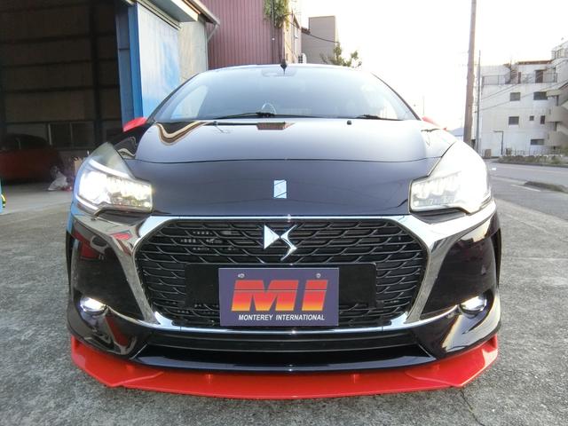 ＤＳ３カブリオ イネス　ド　ラ　フレサンジュ　後期型　３０台限定車　キセノンＬＥＤビジョンライト　オートライト　１７インチアルミ　ダウンサス　社外エアロ＆マフラー　ドラレコ　リアモニター　ＥＴＣ　禁煙車　取説　保証書　スペアキー（13枚目）