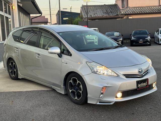 プリウスアルファ G ドライブレコーダー ETC ナビ TV クリアランスソナー オートクルーズコントロール アルミホイール スマートキー 電動格納ミラー 3列シート CVT 盗難防止システム 衝突安全ボディ ABS(12枚目)