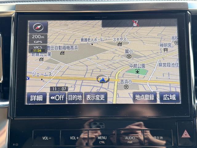 アルファードハイブリッド Ｇ　４ＷＤ　ＥＴＣ　バックカメラ　ナビ　ＴＶ　クリアランスソナー　オートクルーズコントロール　両側電動スライドドア　オートライト　ＬＥＤヘッドランプ　スマートキー　アイドリングストップ　電動格納ミラー（4枚目）