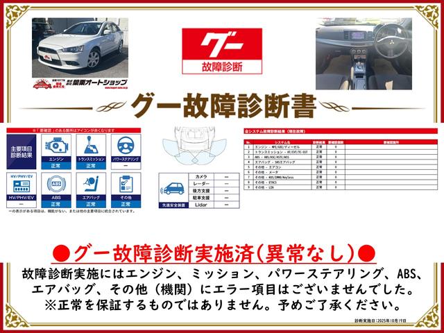 グー故障診断実施済み。エンジン・ミッション等、実施時には不具合となる箇所はございませんでした。必ず事前に内容をご確認下さい。※恒久的な正常を担保するものではありません。