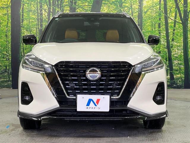 キックス X ツートーンインテリアエディション 禁煙車 純正9型ナビ 全周囲カメラ 衝突被害軽減システム インテリジェントルームミラー レーダークルーズ レザーシート コーナーセンサー スマートキー LEDヘッド ビルトインETC 車線逸脱警報(16枚目)