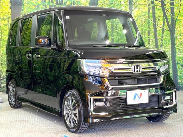 Ｎ－ＢＯＸカスタム Ｌ　禁煙車　片側電動スライドドア　純正ＳＤナビ　衝突被害軽減システム　シートヒーター　レーダークルーズ　コーナーセンサー　スマートキー　ＬＥＤヘッド　純正１４インチアルミ　オートハイビーム　車線逸脱警報（16枚目）