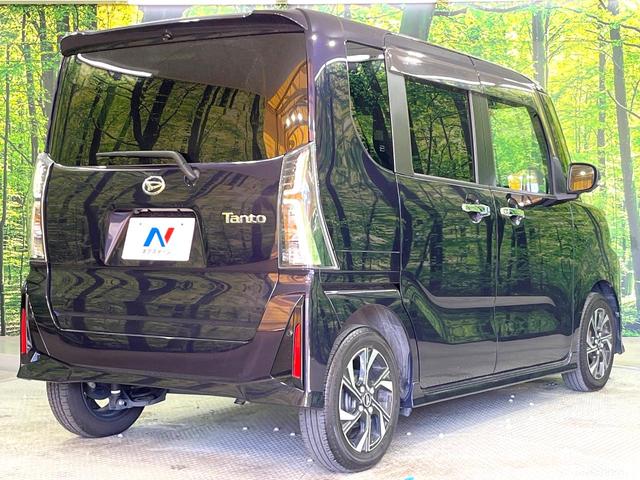 タント カスタムＸ　禁煙車　純正１０インチナビ　全周囲カメラ　両側電動ドア　衝突被害軽減システム　ハーフレザーシート　コーナーセンサー　スマートキー　ＬＥＤヘッド　ＥＴＣ２．０　クルコン　純正１４インチアルミ（18枚目）