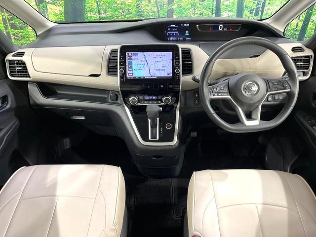 セレナ ハイウェイスター　禁煙車　純正９インチナビ　全周囲カメラ　後席モニター　両側電動ドア　衝突被害軽減システム　レーダークルーズ　コーナーセンサー　ＥＴＣ　スマートキー　純正１６インチアルミ　オートライト　オートエアコン（2枚目）