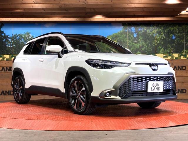 カローラクロス ハイブリッド Z ガラスルーフ 純正10型ディスプレイオーディオ 全周囲カメラ 衝突被害軽減システム レーダークルーズ 禁煙車 電動リアゲート ハーフレザーシート パワーシート ドラレコ LEDヘッド ルーフレール(16枚目)