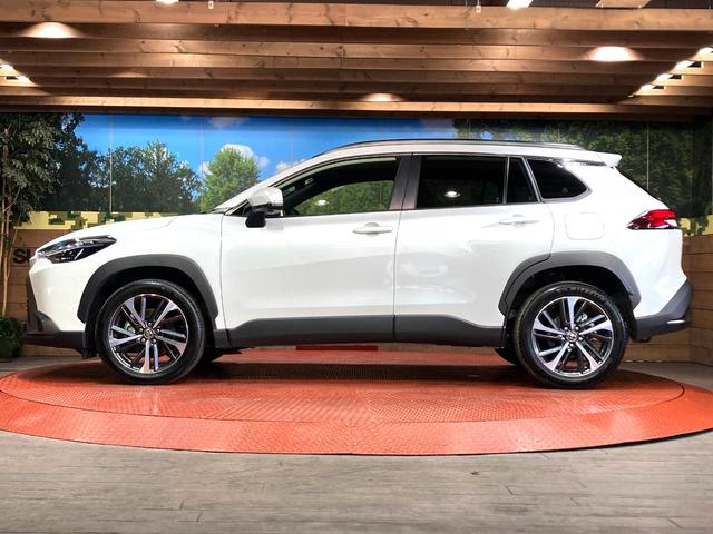 カローラクロス ハイブリッド Z ガラスルーフ 純正10型ディスプレイオーディオ 全周囲カメラ 衝突被害軽減システム レーダークルーズ 禁煙車 電動リアゲート ハーフレザーシート パワーシート ドラレコ LEDヘッド ルーフレール(28枚目)