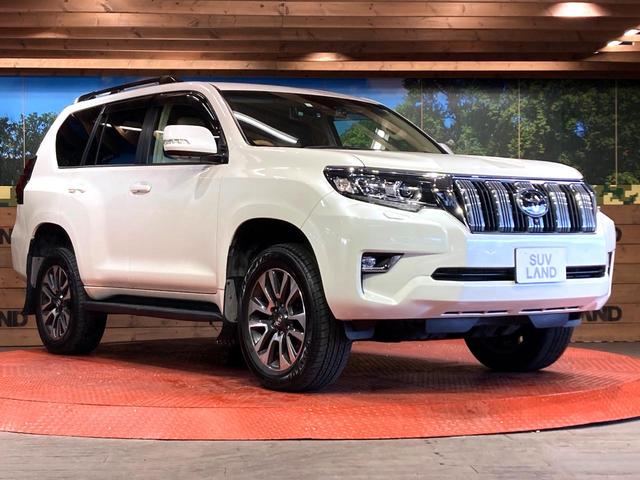 ランドクルーザープラド TX Lパッケージ サンルーフ パノラミックビューモニター メーカーナビ ベージュ内装 プリクラッシュセーフティシステム レーダークルーズコントロール クリアランスソナー ルーフレール 純正19インチアルミ(16枚目)