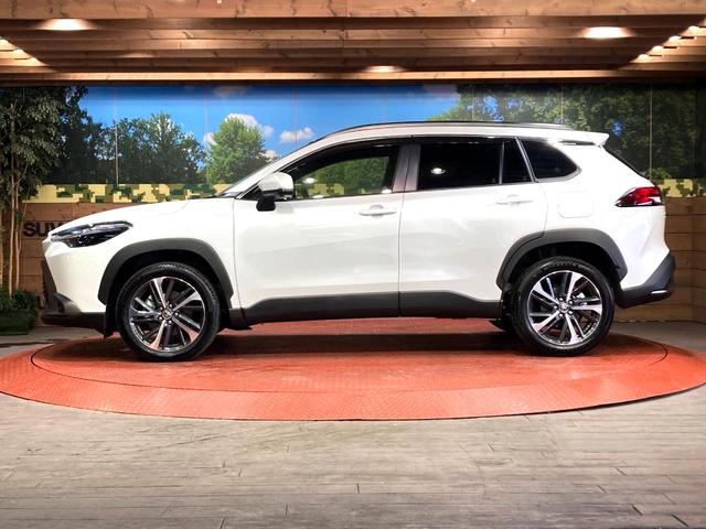 カローラクロス ハイブリッド Z ガラスルーフ 純正SDナビ 全周囲カメラ 衝突被害軽減システム レーダークルーズ 禁煙車 電動リアゲート ハーフレザーシート パワーシート コーナーセンサー スマートキー ルーフレール ETC2.0(28枚目)