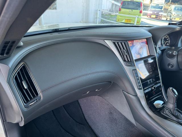 スカイライン ４００Ｒ　インテリジェントクルコン　ナビ　フルセグＴＶ　アラウンドビューモニター　ＬＥＤライト　スマートキー２個　黒革シート　ドラレコ　ＥＴＣ　ソナー　パワーシート　純正１９インチＡＷ　シートヒーター（58枚目）