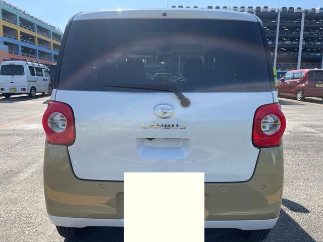 ムーヴキャンバス ストライプスG 9インチディスプレイオーディオ フルセグTV Bカメラ BTオーディオ ドラレコ 置くだけ充電 両側オートスライドドア フロント席シートヒーター HDMI USB ワンオーナー車(3枚目)