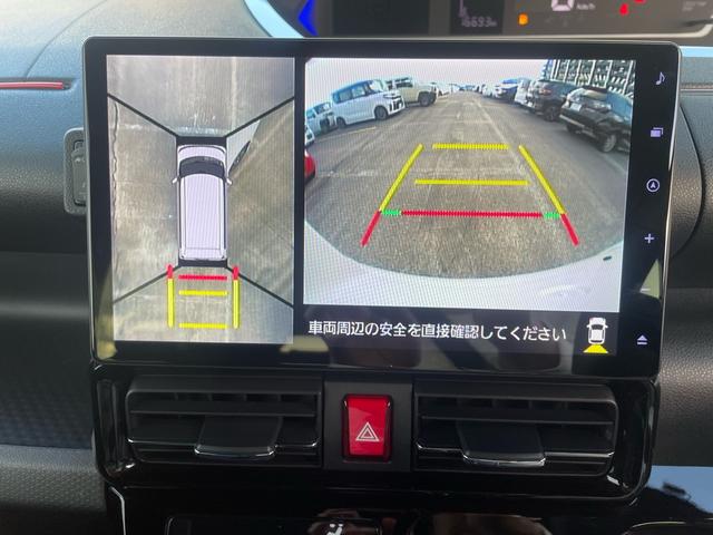 タント カスタムRS 純正全方位モニター付10インチナビ フルセグTV アダプティブクルーズコントロール ETC2.0 前席シートヒーター 両側オートスライドドア ハーフレザー 社外15アルミ&マフラー スマートアシスト(14枚目)