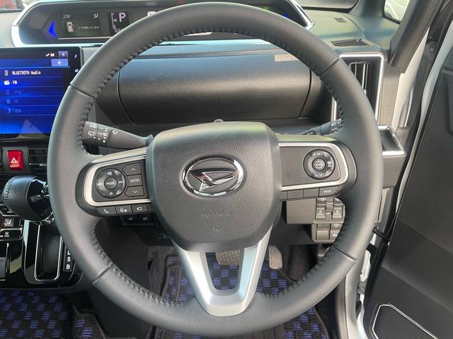 タント カスタムRS 純正全方位モニター付10インチナビ フルセグTV アダプティブクルーズコントロール ETC2.0 前席シートヒーター 両側オートスライドドア ハーフレザー 社外15アルミ&マフラー スマートアシスト(15枚目)