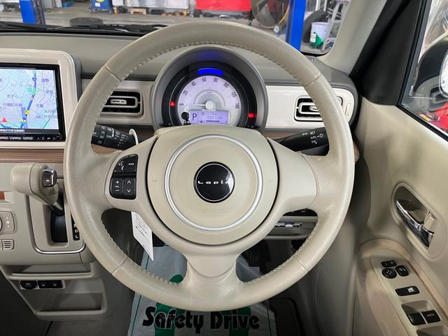 アルトラパン Ｘ　純正８インチナビ　Ｂｌｕｅｔｏｏｔｈ　フルセグＴＶ　全方位モニター　ＨＩＤヘッド　２トンカラー　純正アルミ　リアソナー　衝突被害軽減ブレーキ　革巻きハンドル　ＥＴＣ　スマートキー　タイヤ新品（32枚目）