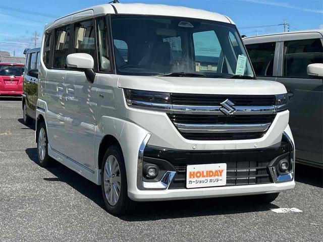 スペーシアカスタム ハイブリッドGS 届け出済み未使用車 両側スライド・片側電動 クリアランスソナー オートクルーズコントロール オートライト LEDヘッドランプ スマートキー アイドリングストップ 電動格納ミラー シートヒーター(14枚目)