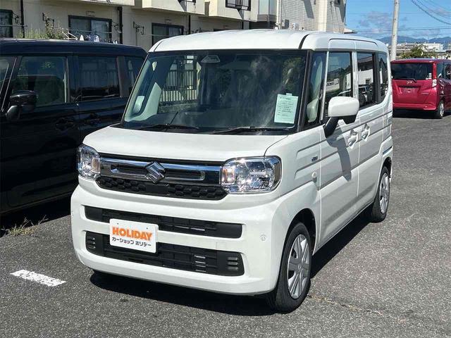 スペーシア ハイブリッドG 届け出済み未使用車 両側スライドドア クリアランスソナー 衝突被害軽減システム オートライト LEDヘッドランプ スマートキー アイドリングストップ 電動格納ミラー ベンチシート 盗難防止システム(12枚目)