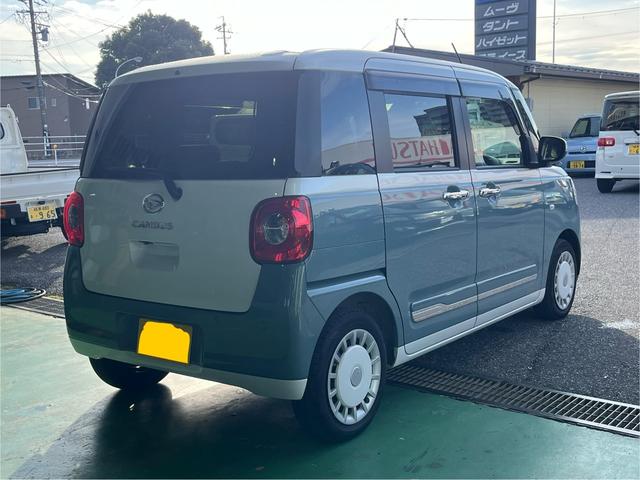 ムーヴキャンバス ストライプスGターボ タイヤ4本新品・バッテリー新品交換 ターボ 純正10インチナビ Bluetoothオーディオ フルセグTV 全方位カメラ 両側パワースライドドア 置くだけ充電 ナビ連動ドライブレコーダー(3枚目)