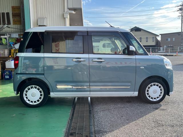 ムーヴキャンバス ストライプスGターボ タイヤ4本新品・バッテリー新品交換 ターボ 純正10インチナビ Bluetoothオーディオ フルセグTV 全方位カメラ 両側パワースライドドア 置くだけ充電 ナビ連動ドライブレコーダー(23枚目)