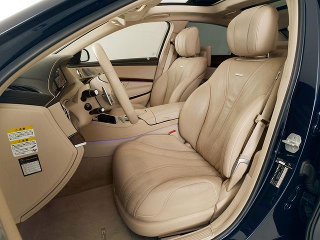 Sクラス S63 AMG 4マチックロング ショーファー&ファーストクラスパッケージ パノラミックスライディングルーフ シルクベージュ&エスプレッソブラウンナッパレザー シートヒーター&エアコン360度カメラ ETC ドラレコ 記録簿保証スペア(18枚目)
