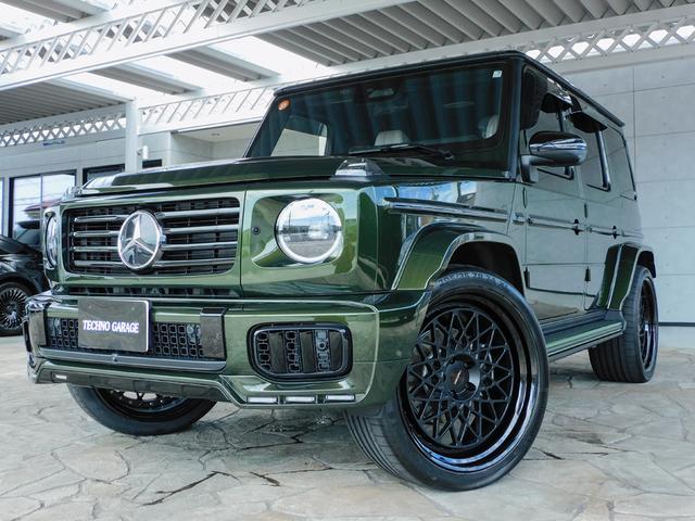 Ｇクラス Ｇ４５０ｄ　ＡＭＧラインパッケージ　ＡＭＧライン　ナイトパッケージ　デジーノオリーブ　マヌファクトゥーアプログラム　ＢＲＡＢＵＳフロントアンダースポイラー　ＨＹＰＥＲＦＯＲＧＥＤ　２４インチ　プラチナホワイト（6枚目）