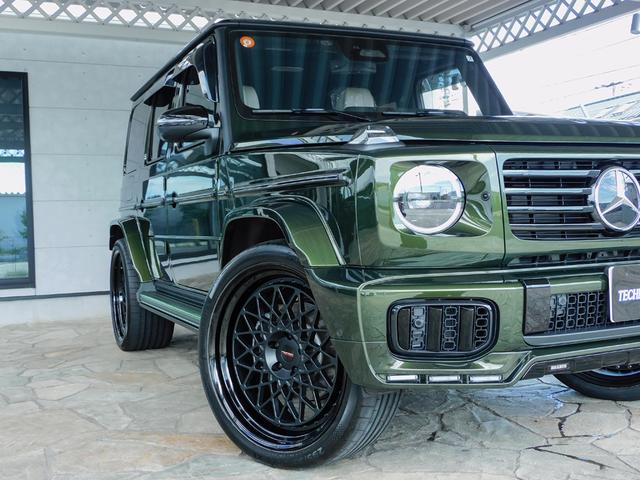 Ｇクラス Ｇ４５０ｄ　ＡＭＧラインパッケージ　ＡＭＧライン　ナイトパッケージ　デジーノオリーブ　マヌファクトゥーアプログラム　ＢＲＡＢＵＳフロントアンダースポイラー　ＨＹＰＥＲＦＯＲＧＥＤ　２４インチ　プラチナホワイト（8枚目）