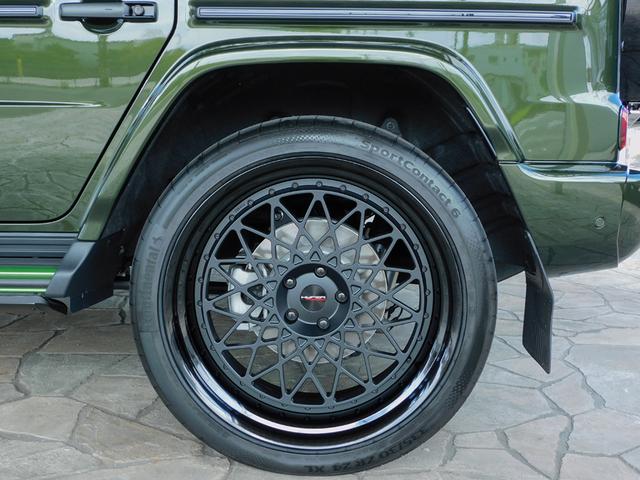 Ｇクラス Ｇ４５０ｄ　ＡＭＧラインパッケージ　ＡＭＧライン　ナイトパッケージ　デジーノオリーブ　マヌファクトゥーアプログラム　ＢＲＡＢＵＳフロントアンダースポイラー　ＨＹＰＥＲＦＯＲＧＥＤ　２４インチ　プラチナホワイト（11枚目）