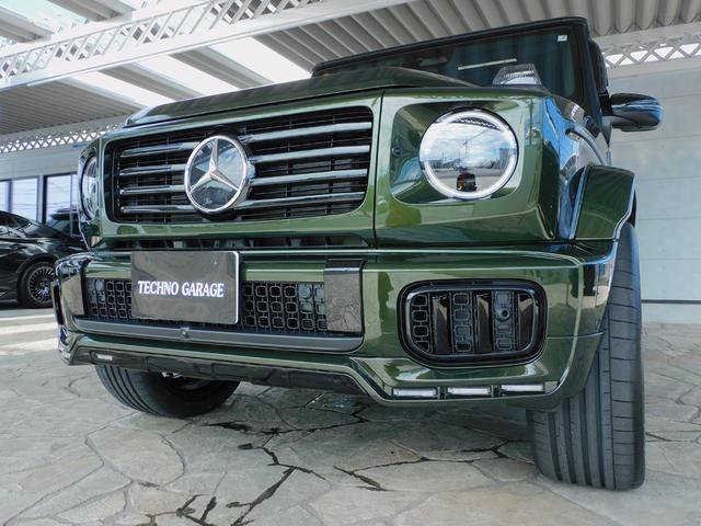 Ｇクラス Ｇ４５０ｄ　ＡＭＧラインパッケージ　ＡＭＧライン　ナイトパッケージ　デジーノオリーブ　マヌファクトゥーアプログラム　ＢＲＡＢＵＳフロントアンダースポイラー　ＨＹＰＥＲＦＯＲＧＥＤ　２４インチ　プラチナホワイト（19枚目）