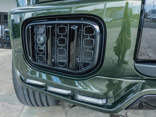 Ｇクラス Ｇ４５０ｄ　ＡＭＧラインパッケージ　ＡＭＧライン　ナイトパッケージ　デジーノオリーブ　マヌファクトゥーアプログラム　ＢＲＡＢＵＳフロントアンダースポイラー　ＨＹＰＥＲＦＯＲＧＥＤ　２４インチ　プラチナホワイト（22枚目）