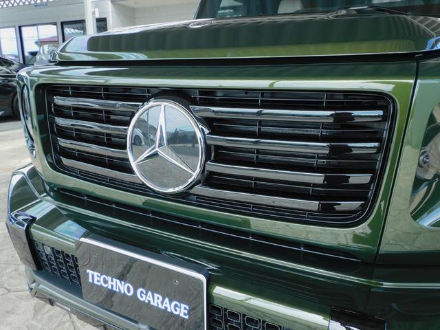 Ｇクラス Ｇ４５０ｄ　ＡＭＧラインパッケージ　ＡＭＧライン　ナイトパッケージ　デジーノオリーブ　マヌファクトゥーアプログラム　ＢＲＡＢＵＳフロントアンダースポイラー　ＨＹＰＥＲＦＯＲＧＥＤ　２４インチ　プラチナホワイト（23枚目）
