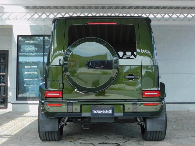 Ｇクラス Ｇ４５０ｄ　ＡＭＧラインパッケージ　ＡＭＧライン　ナイトパッケージ　デジーノオリーブ　マヌファクトゥーアプログラム　ＢＲＡＢＵＳフロントアンダースポイラー　ＨＹＰＥＲＦＯＲＧＥＤ　２４インチ　プラチナホワイト（27枚目）