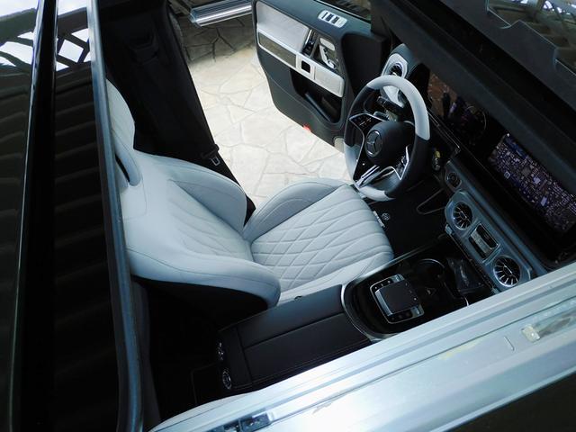Ｇクラス Ｇ４５０ｄ　ＡＭＧラインパッケージ　ＡＭＧライン　ナイトパッケージ　デジーノオリーブ　マヌファクトゥーアプログラム　ＢＲＡＢＵＳフロントアンダースポイラー　ＨＹＰＥＲＦＯＲＧＥＤ　２４インチ　プラチナホワイト（35枚目）