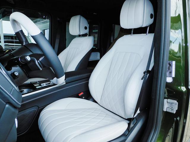 Ｇクラス Ｇ４５０ｄ　ＡＭＧラインパッケージ　ＡＭＧライン　ナイトパッケージ　デジーノオリーブ　マヌファクトゥーアプログラム　ＢＲＡＢＵＳフロントアンダースポイラー　ＨＹＰＥＲＦＯＲＧＥＤ　２４インチ　プラチナホワイト（36枚目）