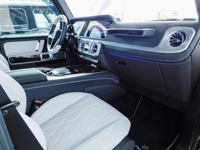 Ｇクラス Ｇ４５０ｄ　ＡＭＧラインパッケージ　ＡＭＧライン　ナイトパッケージ　デジーノオリーブ　マヌファクトゥーアプログラム　ＢＲＡＢＵＳフロントアンダースポイラー　ＨＹＰＥＲＦＯＲＧＥＤ　２４インチ　プラチナホワイト（42枚目）