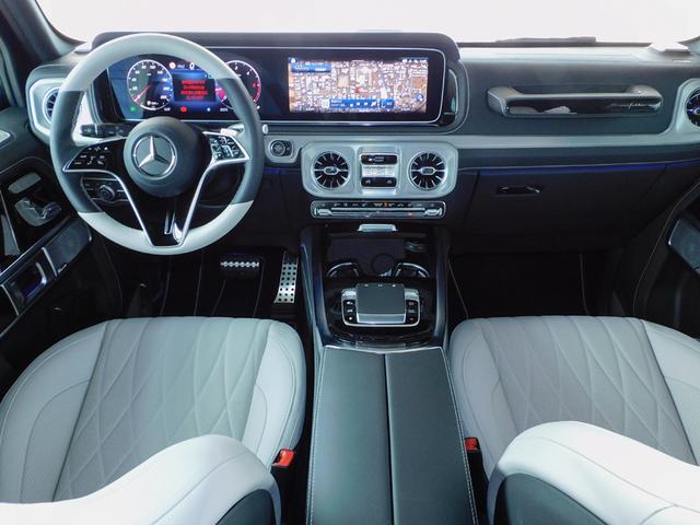 Ｇクラス Ｇ４５０ｄ　ＡＭＧラインパッケージ　ＡＭＧライン　ナイトパッケージ　デジーノオリーブ　マヌファクトゥーアプログラム　ＢＲＡＢＵＳフロントアンダースポイラー　ＨＹＰＥＲＦＯＲＧＥＤ　２４インチ　プラチナホワイト（44枚目）