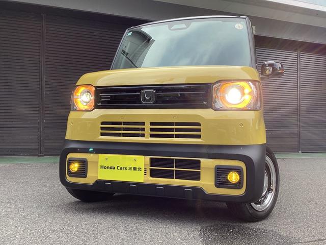 N-BOXジョイ ターボ 当店試乗車 2トーンカラー 8インチホンダコネクトナビ ブラックエンブレム イエローLEDフォグライト フルLEDヘッドライト シートヒーター 両側パワースライドドア 撥水ファブリック オートリトラ(3枚目)