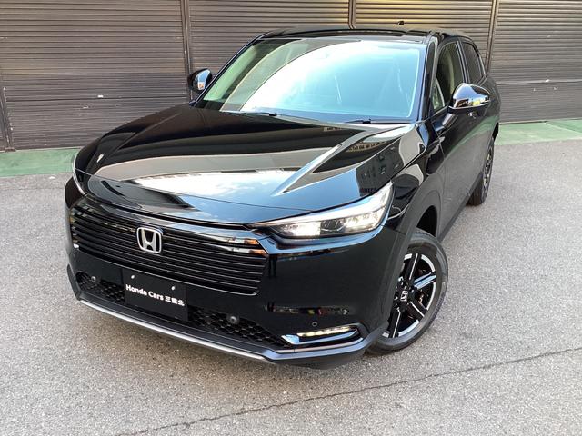 ヴェゼル ｅ：ＨＥＶ　Ｘ　当店展示車　新車未登録　８インチディスプレイオーディオ　フルＬＥＤヘッドライト　１６インチアルミホイール　電子制御パーキング　オートブレーキホールド　急速充電対応ＵＳＢ　本革巻きステアリングホイール（7枚目）