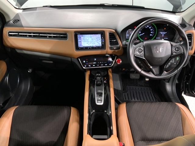 ヴェゼル ハイブリッドZ・ホンダセンシング 最長5年保証 ワンオーナー ナビVXM-194VFi TV Rカメラ BTオ-ディオ DVD ETC LEDライト VSA シートヒーター クルコン アルミ フォグ スマキー 盗難防止装置 整備記録簿(9枚目)