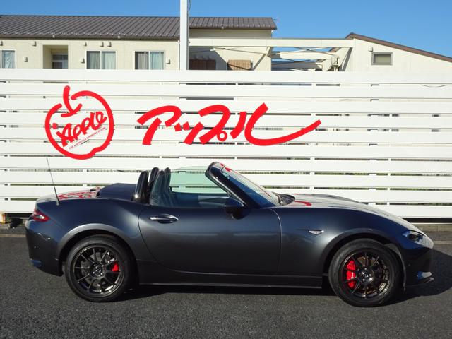 ロードスター ネイビー・トップ オプションRAYZ16インチ&ブレンボキャリパー 6速ミッション 純正ナビ 黒革シート クルーズコントロール シートヒーター LEDヘッド フルセグTV バックカメラ(10枚目)