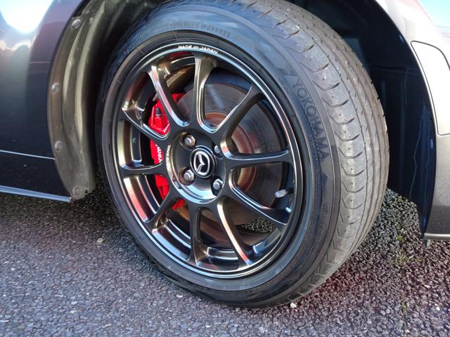 ロードスター ネイビー・トップ オプションRAYZ16インチ&ブレンボキャリパー 6速ミッション 純正ナビ 黒革シート クルーズコントロール シートヒーター LEDヘッド フルセグTV バックカメラ(34枚目)