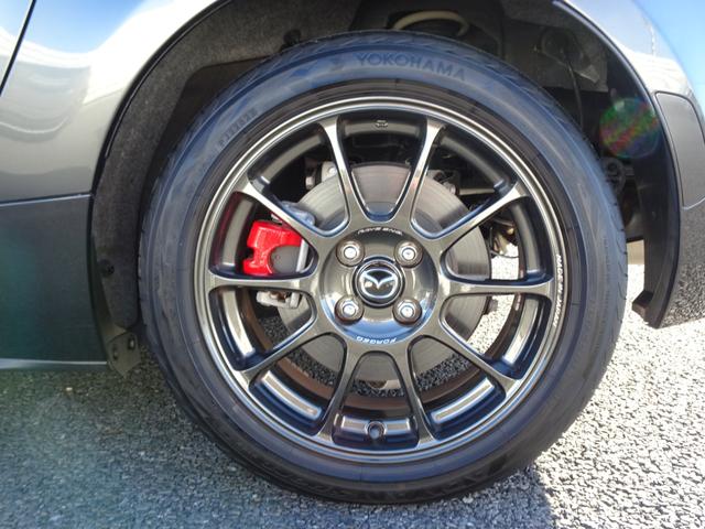 ロードスター ネイビー・トップ オプションRAYZ16インチ&ブレンボキャリパー 6速ミッション 純正ナビ 黒革シート クルーズコントロール シートヒーター LEDヘッド フルセグTV バックカメラ(37枚目)