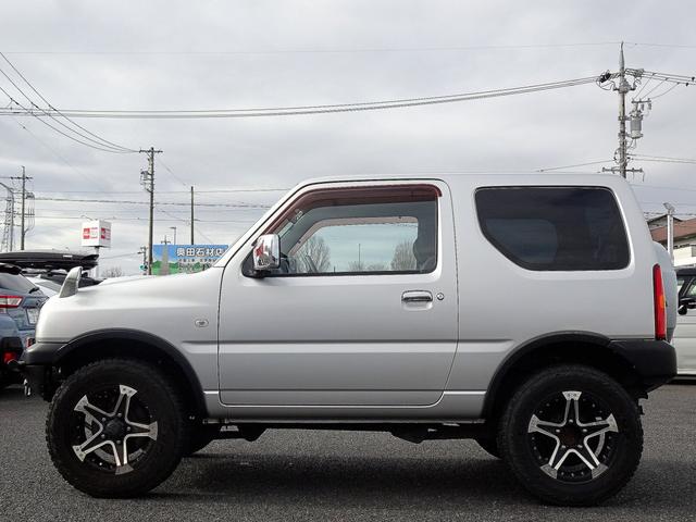 ジムニー XG グリルガード リフトアップ 前後バンパーチッピング塗装 外品アルミホイール カロッツェリアナビゲーション フルセグテレビ(4枚目)