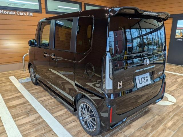 Ｎ－ＢＯＸカスタム ターボ　２年間走行無制限保証　未使用車　ホンダセンシングＬＥＤヘッドライト　バックカメラ　フルエアロ　　両側電動スライドドア　シートヒーターワンオーナー　禁煙車（10枚目）